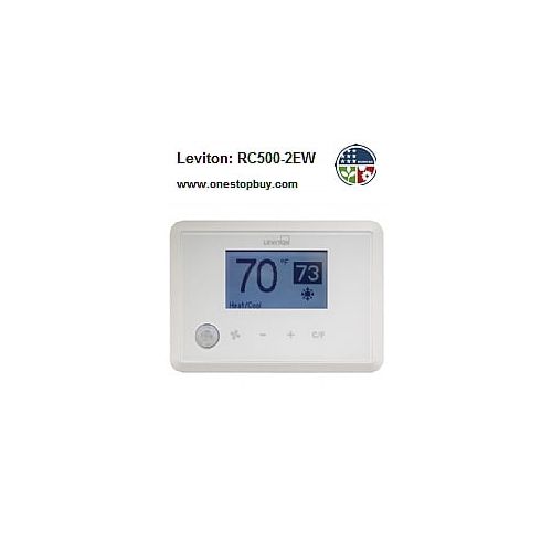  Leviton Mfg Leviton RC500-2EW HOSPITALITY THERMOSTAT