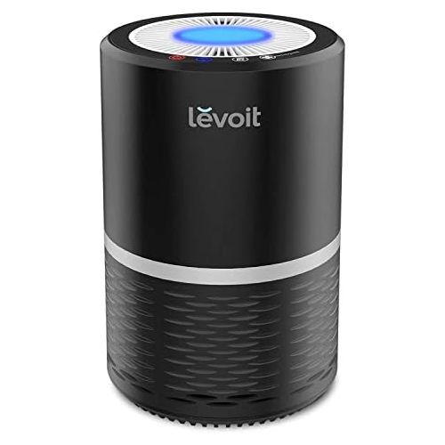  Levoit Luftreiniger Air Purifier mit Hepa-Kombifilter & Aktivkohlefilter, 3-Stufen-Filterung fuer 99,97% Filterleistung und Nachtlicht, fuer Allergiker und Raucher, LV-H132, Schwarz