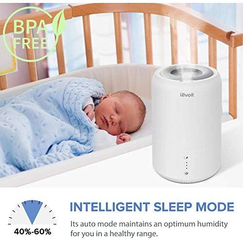  Levoit Ultraschall Luftbefeuchter Humidifier mit Top-Fuellung ultraleisem Schlafmodus Auto-off, Raumbefeuchter mit Aromatherapie, Kalt Dampf bis 24 m² fuer Kinderzimmer, Wohn- und Sc