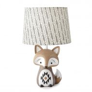 Levtex Baby - Bailey Table Lamp - Fox Lamp - Nursery Lamp - Base and Shade - Charcoal, Taupe, White - Nursery Accessories - Measurements: 22 in. high and 6 in. Diameter