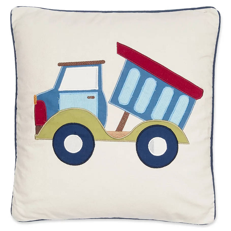 Levtex Home Carter Trucks Decorative Throw Pillow in White