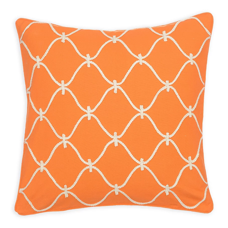 Levtex Home Serendipity Orange Rope Square Throw Pillow