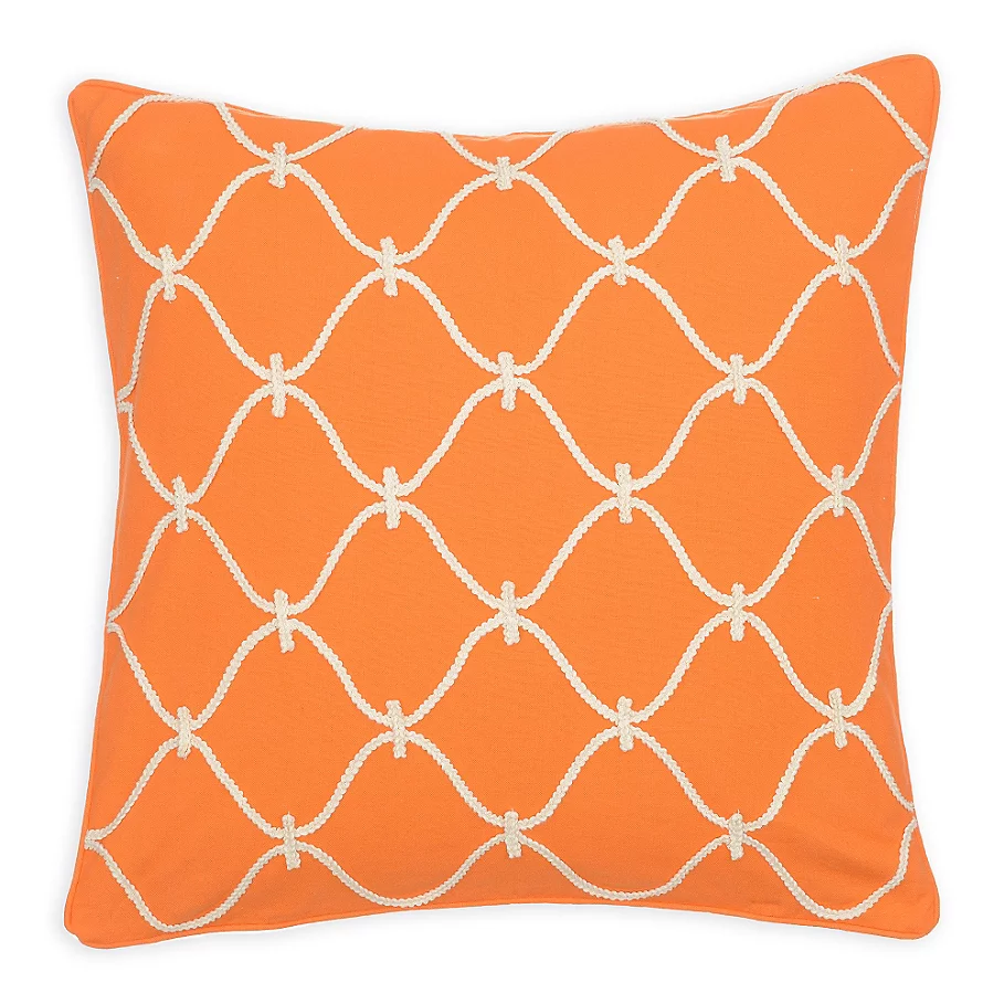  Levtex Home Serendipity Orange Rope Square Throw Pillow