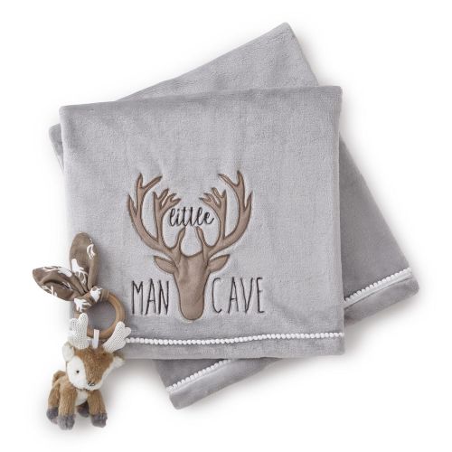  Levtex home Levtex Home BabyLittle Man Cave Blanket and Deer Rattle Set