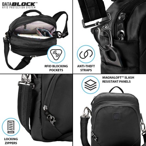  Lewis N. Clark Secura RFID Blocking Anti-Theft Backpack + Crossbody Bag for Travel