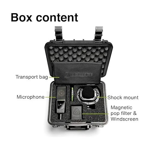  LEWITT LCT 540 S Large-Diaphragm Studio Condenser Microphone - Ultra low self-noise - Ideal for extreme processing - Low-cut filter and attenuation - Military spec transport case included