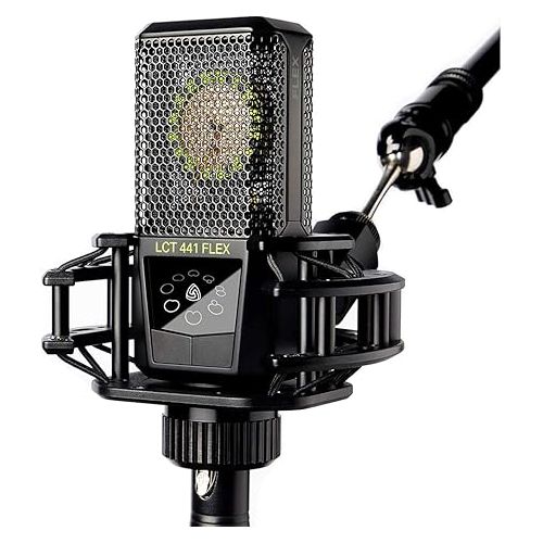  Lewitt LCT 441 Flex Multipattern Studio Condenser Microphone Bundle with Polsen HPC-A30-MK2 Studio Monitor Headphones, Tripod Microphone Stand, & XLR-XLR Cable