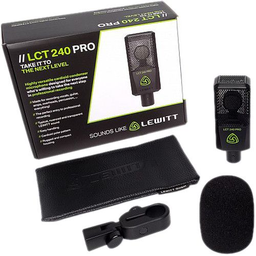  Lewitt LCT-240 Pro Cardioid Condenser Microphone (Black)