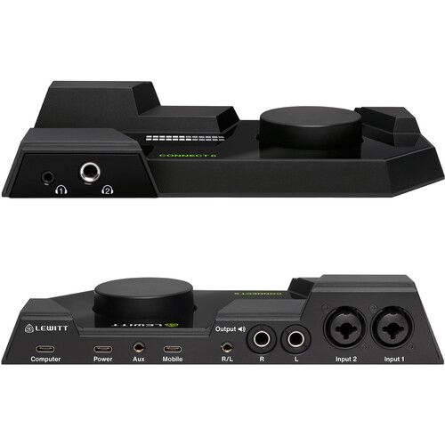  Lewitt CONNECT 6 Desktop 6x6 Dual USB-C Audio Interface for Computer and Phone/Tablet