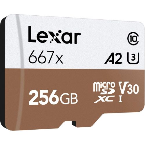  Lexar Professional 667X 256GB MicroSDXC UHS-I/U3 Card (LSDMI256BNA667A)