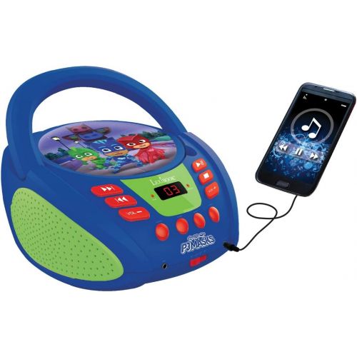  [아마존 핫딜]  [아마존핫딜]Lexibook PJMAsks Boombox CD-Player, AUX-Eingangsbuchse, AC-Betrieb oder Batterie, Blau/Schwarz, RCD108PJM_10