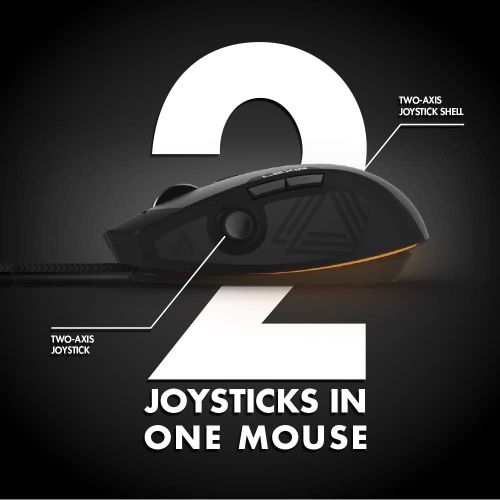  Lexip Pu94 Gaming Mouse-3D Wired and RGB Gamer Mouse-Special 3D Environments and Design Software-2 Joysticks, 6 Buttons and 12 Programmable Directions - Ultimate Glide with 6 Ceram