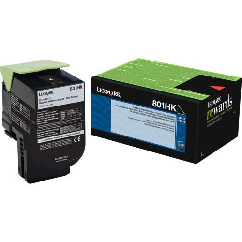  Lexmark, LEX80C1HK0, 80C10 Toner Cartridges, 1 Each