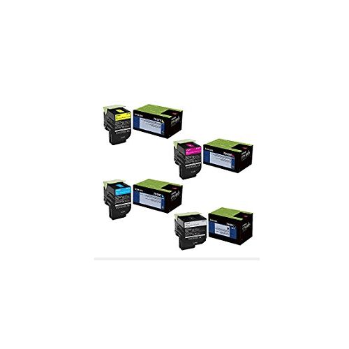  Lexmark 70C1XC0, 70C1XK0, 70C1XM0, 70C1XY0 Extra High Yield Toner Cartridge Set - Lexmark CS510de