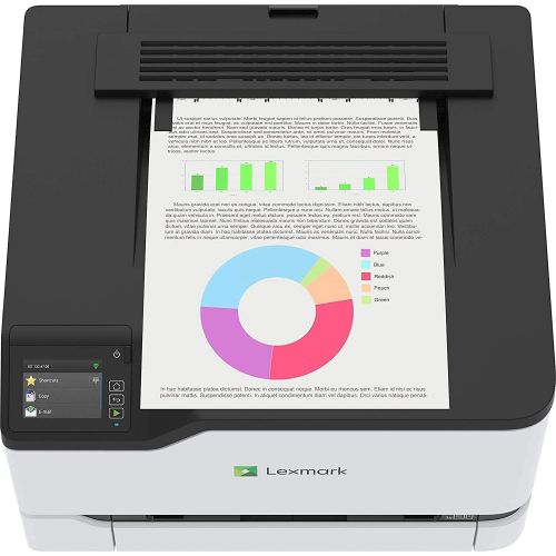  Lexmark C3426dw Color Laser Printer with Interactive Touch Screen, Full-Spectrum Security and Print Speed up to 26 ppm (40N9310),White,Small