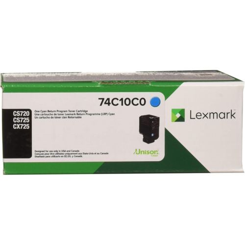  Lexmark 74C10C0 Unison Toner Cartridge, Cyan