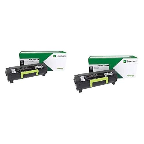  Lexmark 51B1000 Return Program Toner Cartridge 2-Pack for MS417, MS517, MS617, MX417, MX517, MX617