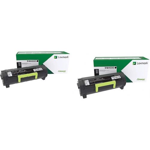  Lexmark 51B1000 Return Program Toner Cartridge 2-Pack for MS417, MS517, MS617, MX417, MX517, MX617