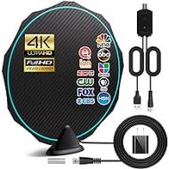 Lexvss Amplified HD Digital TV Antenna, Indoor & Outdoor, Supporting 150 Miles Long Range 4K 1080p & All Older TVs Indoor HDTV Television with 12ft Coax Cable, AC Adapter and Stand 2022