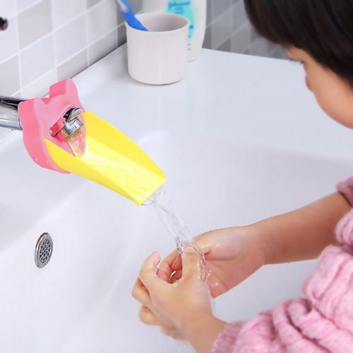  [아마존베스트]Leyaron Faucet Extender (3 Pack), Sink Handle Extender, Safe Fun Hand-Washing Solution for Babies, Toddlers, Kids, Teach Your Kids Good Sanitation Habits, Set of 3, Blue, Rosy and