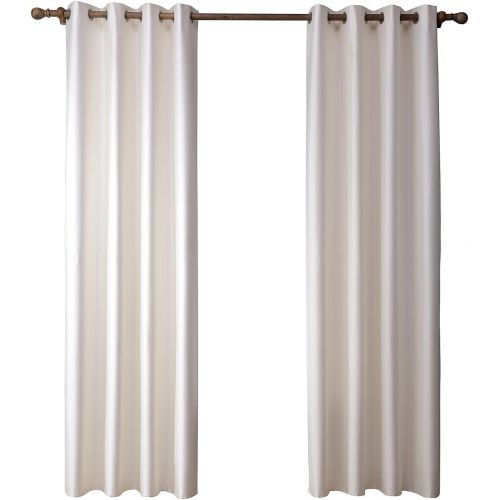  Leyden (1 Panel) Grommet Top Faux-Silk Doupion Insulated Room Darkening Soild Multi-Colors Curtain Drapes( 55 wide x 102-inch length, Gray)