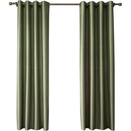  Leyden (1 Panel) Grommet Top Faux-Silk Doupion Insulated Room Darkening Soild Multi-Colors Curtain Drapes( 55 wide x 102-inch length, Gray)