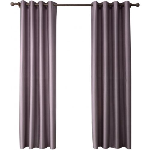  Leyden (1 Panel) Grommet Top Faux-Silk Doupion Insulated Room Darkening Soild Multi-Colors Curtain Drapes( 55 wide x 102-inch length, Gray)