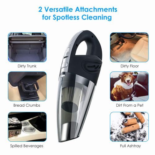  Hand Vacuum Cordless Rechargeable, Leyeet 120W 4000 PA Powerful Suction Handheld Vacuum with 2200mAh Lithium Battery, Wet Dry Portable Vacuum Cleaner for Car, Pet Hair, Dust, Home