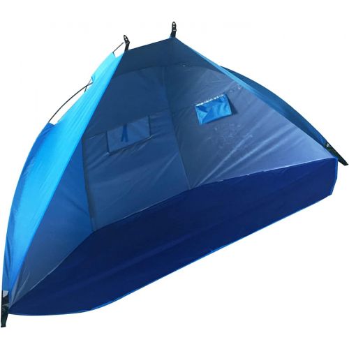  Leyeet 2 Person Beach Tent Portable Sun Shade Instant Tent Single Layer Windproof Waterproof Sun Shelter for Fishing Hiking Camping Accessories