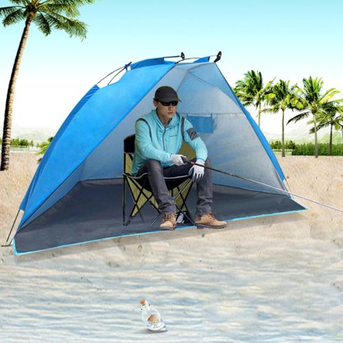  Leyeet 2 Person Beach Tent Portable Sun Shade Instant Tent Single Layer Windproof Waterproof Sun Shelter for Fishing Hiking Camping Accessories