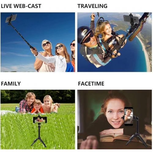  [아마존베스트]YunTeng Selfie Stick Tripod,40 Inch Extendable Selfie Stick Tripod with Wireless Remote Control,Compatible with iPhone 6 7 8 X Plus, Samsung Galaxy S9 Note8, Gopro,Digital Cameras