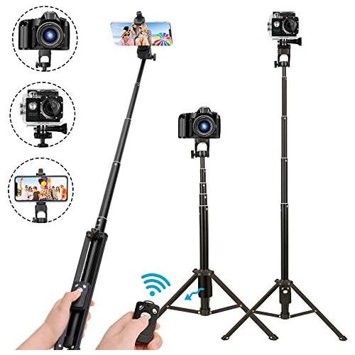  [아마존베스트]YunTeng Selfie Stick Tripod,54 Inch Extendable Camera Tripod for Cellphone,Wireless Remote for Apple & Android Devices,Compatible with iPhone 6 7 8 X Plus,Samsung Galaxy S9 Note8,Gopro Ada