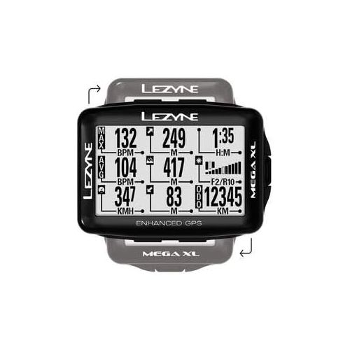  [아마존베스트]LEZYNE Mega XL GPS Fahrradcomputer, 48H Laufzeit, USB Wiederaufladbar, ANT+ und Bluetooth Smart, Radfahren GPS System