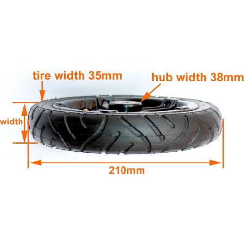  L-faster 200x35 Pneumatic Tyre Use Nylon Hub Fit M8 or M6 Axle 8 Air Wheel for Scooter Replacement 8 inch Inflatable Wheel Tube