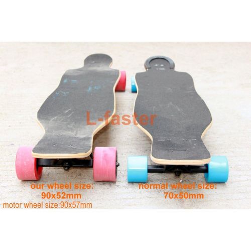  L-faster Electronic Longboard Hub Motor Kit Skateboard Brushless Motor Wheel with Truck Electric Board Dual Motor Drive Remote Controller