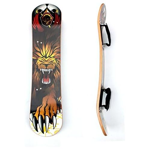  L-faster 9x 37 Mountain Skateboard Deck 10 Layer Off Road Bamboo Deck Longboard Board with Foot Holder Adult Skateboard Without Truck