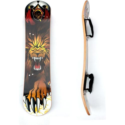  L-faster 9x 37 Mountain Skateboard Deck 10 Layer Off Road Bamboo Deck Longboard Board with Foot Holder Adult Skateboard Without Truck