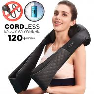 LiBa Cordless Shiatsu Neck Shoulder Back Massager with Heat - Rechargeable Use Unplugged, Portable...