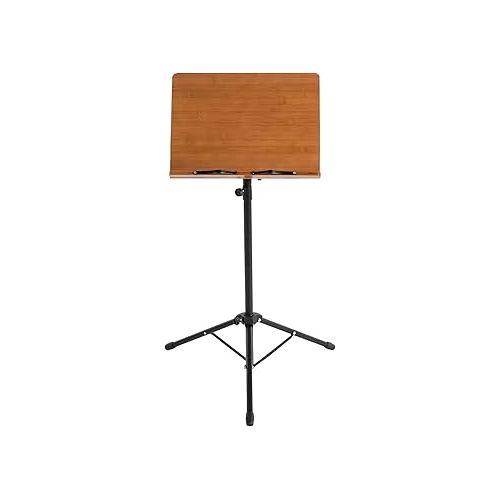  Professional Sheet Music Stand, Floor Standing Bamboo Music Stand, Adjustable Music Stand 27.56-74.8