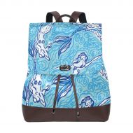 LiKai Leather Backpack Beautiful Flamingo Casual School Bookbags Daypack Travel College Shoulder Bag For Women Boys Girls