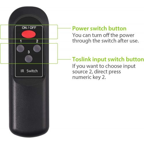  [아마존베스트]LiNKFOR Digital Toslink Optical 3x1 Switch with 3ft Optical Cable and IR Remote Control Aluminum Alloy Digital Audio SPDIF Toslink Optical Fiber Switcher 3 in 1 Out for PS3 Xbox Bl