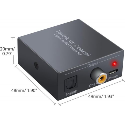  [아마존베스트]LiNKFOR Toslink Optical SPDIF to Coaxial and Coaxial to Toslink Optical SPDIF Bi-Directional Switch Digital Optical Coaxial Bi-Directional Converter Splitter Adapter