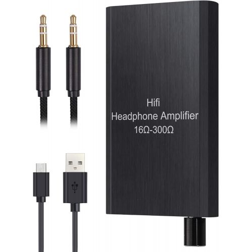  [아마존베스트]Headphone Amplifier Portable HiFi Headphone Amplifier 3.5 mm Earphone Amplifier by LiNKFOR 1.2 m USB Charging Cable Supports High Impedance 16-300Ω for MP3 MP4 Players Mobile Phone