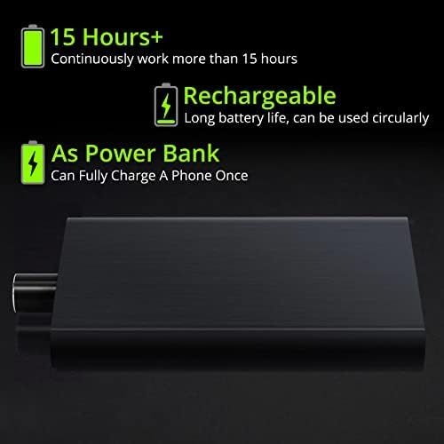  [아마존베스트]LiNKFOR 3.5 mm HiFi Headphone Amplifier 16-300 Ohm with Power Bank HiFi Headphone Amplifier Portable HiFi Headphone Amplifier 3000 mAh with 1.2 m USB Power Cable for MP3 MP4 Mobile