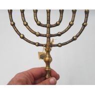 LiamCenter Messianic Brass Copper Menorah Menora 9.5 24cm Israel 7 Candle Holder From Israel