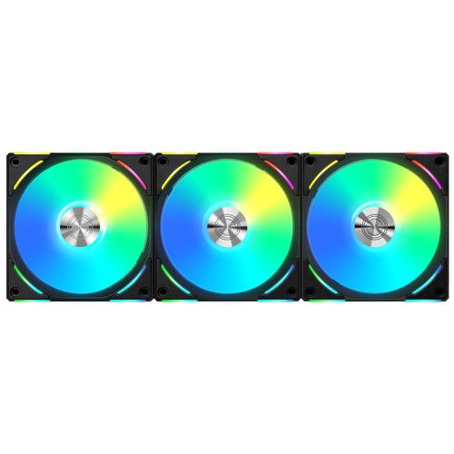  Lian Li UNI FAN AL120 V2 120mm ARGB Case Fan (Black, 3-Pack)