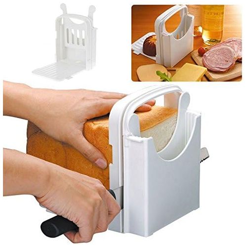  LianLe Brot schneide maschine Toast Slicer Falten und verstellbar mit 4 Scheiben Dicken