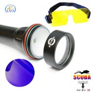 Liaoshan life Fluoro-Diving Fluo Night Dive Lights Underwater Video Photograpy Torch Scuba Camera Lamp with 3pcs 450nm Blue Cree Led 150m 500Feet Waterproof with Filters (Torch+Dichroic Filter+M