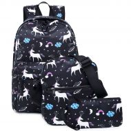 School Backpacks Set, Libay Student Bookbags Laptop Daypack Bags for Teen Girls