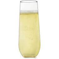 Libbey Stemless Champagne Flute Glasses, Set of 12